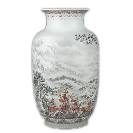 【中藝堂】凌宗正 瓷器《沁园春雪》