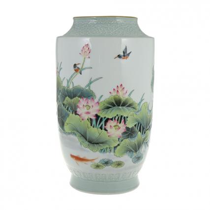 【中藝堂】张松茂 瓷器《连年有余》