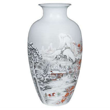 【中藝堂】凌宗正 瓷器《瑞雪丰年》