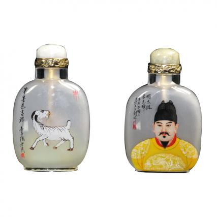 【中藝堂】王习三 内画《十二帝王生肖内画鼻烟壶》