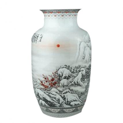 【中藝堂】凌宗正 瓷器《沁园春雪》