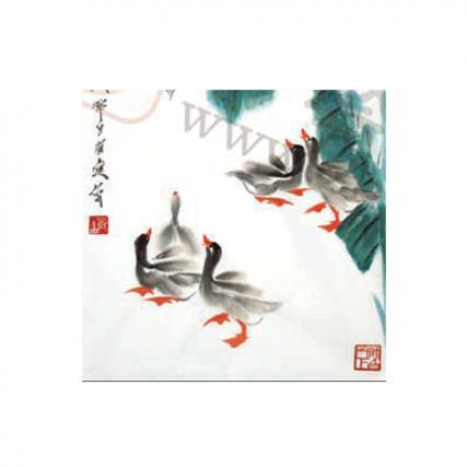 【中藝堂】邓白跃进 书画《吉祥三寶·见喜图》