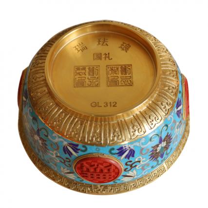 【中藝堂】刘永森 景泰蓝《江山万代红》