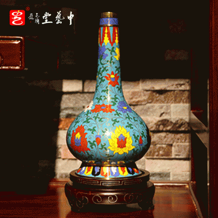 【中藝堂】张同禄 景泰蓝《故宫六珍·直颈瓶》纪念故宫建院90周年