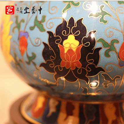 【中藝堂】张同禄 景泰蓝《故宫六珍·直颈瓶》纪念故宫建院90周年