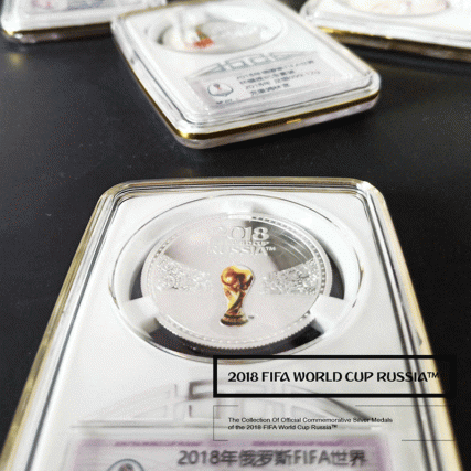 【中藝堂】2018年俄罗斯FIFA世界杯官方纪念银大全 12g*6枚