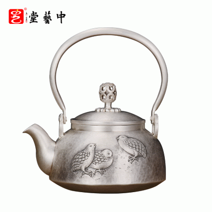 【中藝堂】孟德仁 银壶 《安居乐业》