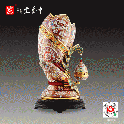 【中藝堂】张同禄 景泰蓝《馨蕾花插》