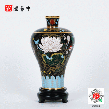 海外遗珍复刻·霍铁辉亲铸|景泰蓝《花卉纹梅瓶》|图文高雅意境悠然