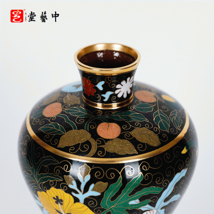 海外遗珍复刻·霍铁辉亲铸|景泰蓝《花卉纹梅瓶》|图文高雅意境悠然