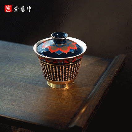 故宫馆藏文物文创《乾隆御笔心经转心杯》 汪明大师监制陶瓷珍品·一转一禅心·传世孤品！