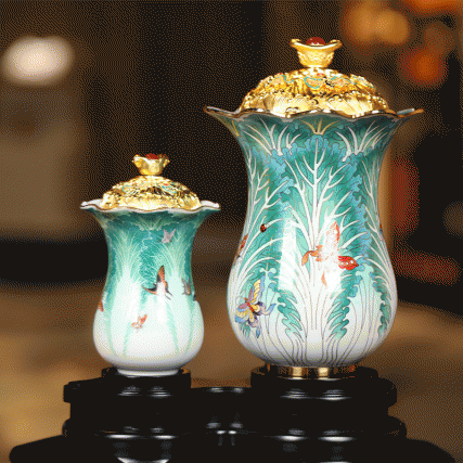 《百财尊》首开一器双珐琅尊先河 | 戴嘉林、阳士琦两位国宝大师破界联袂
