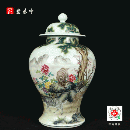 粉彩三阳开泰盖罐 | 王辉大师珐琅彩传世之作 | 将军罐形，三羊启泰，家和业兴