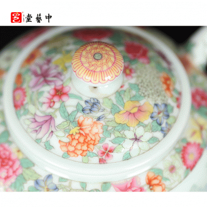 宫廷珐琅彩典藏·王辉督造「蓝料山水把壶」 | 特价尊享，台北故宫同款 | 薄胎精工，案头雅器，珍藏之选